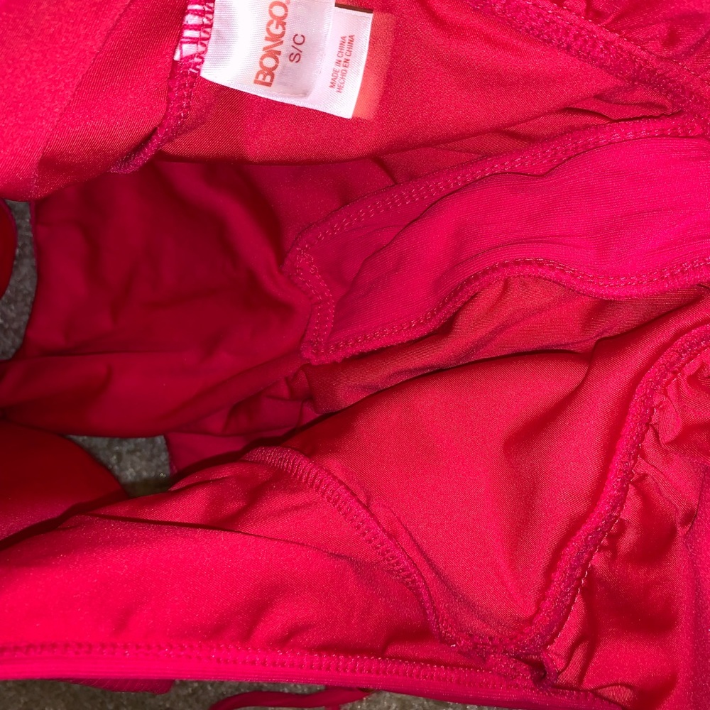Bongo Pink / Red One Piece Laced Swimsuit size S - Picture 12 of 12